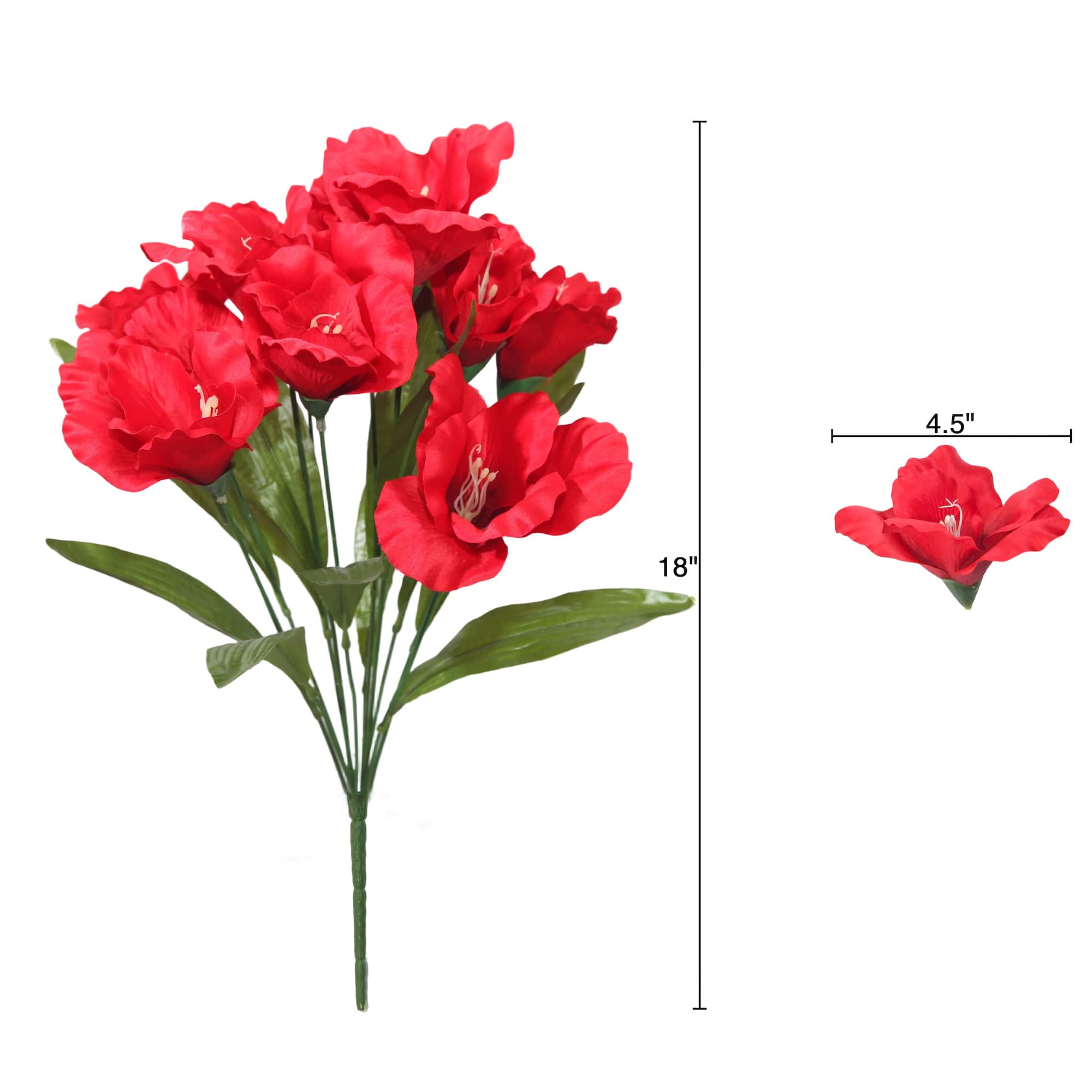18.5" Red Gladiolus Bush by Ashland®